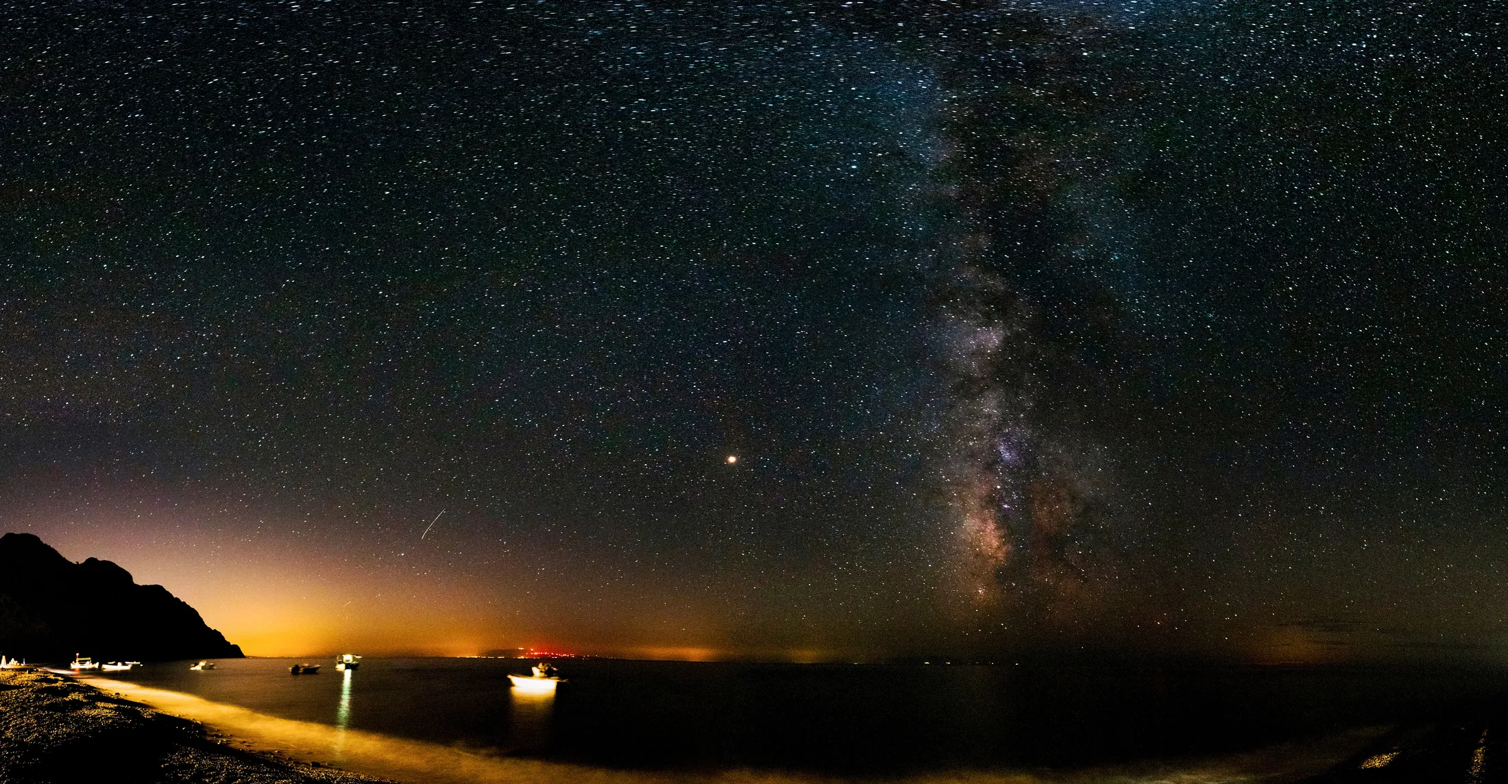 The Milky Way above Plomari, Lesvos, on 15 August 2018